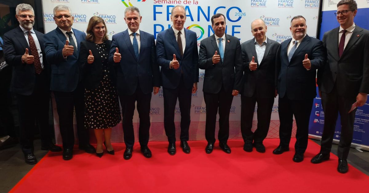 Para Duta Besar negara-negara Francophonie saat pembukaan Pekan Francophonie di IFI Jakarta pada Senin, 20 April 2026 (Foto/liputan62.com)