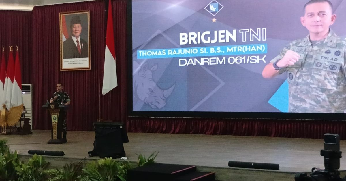Komandan korem 061/sk, Brigjen TNI Thomas Rajunio
