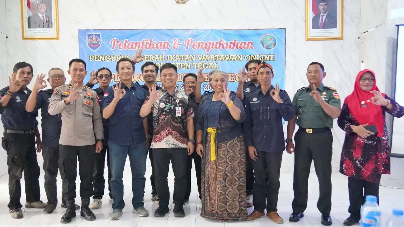Akhirnya Pengurus Daerah Ikatan Wartawan Online Kabupaten Tegal Dilantik